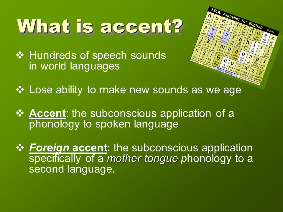 accent discrimination The ‘fear’ which is highlighted as a cause of accent modification, rather than explicit proof of discrimination or dislike of their area. accent discrimination The ‘fear’ which is highlighted as a cause of accent modification, rather than explicit proof of discrimination or dislike of their area.