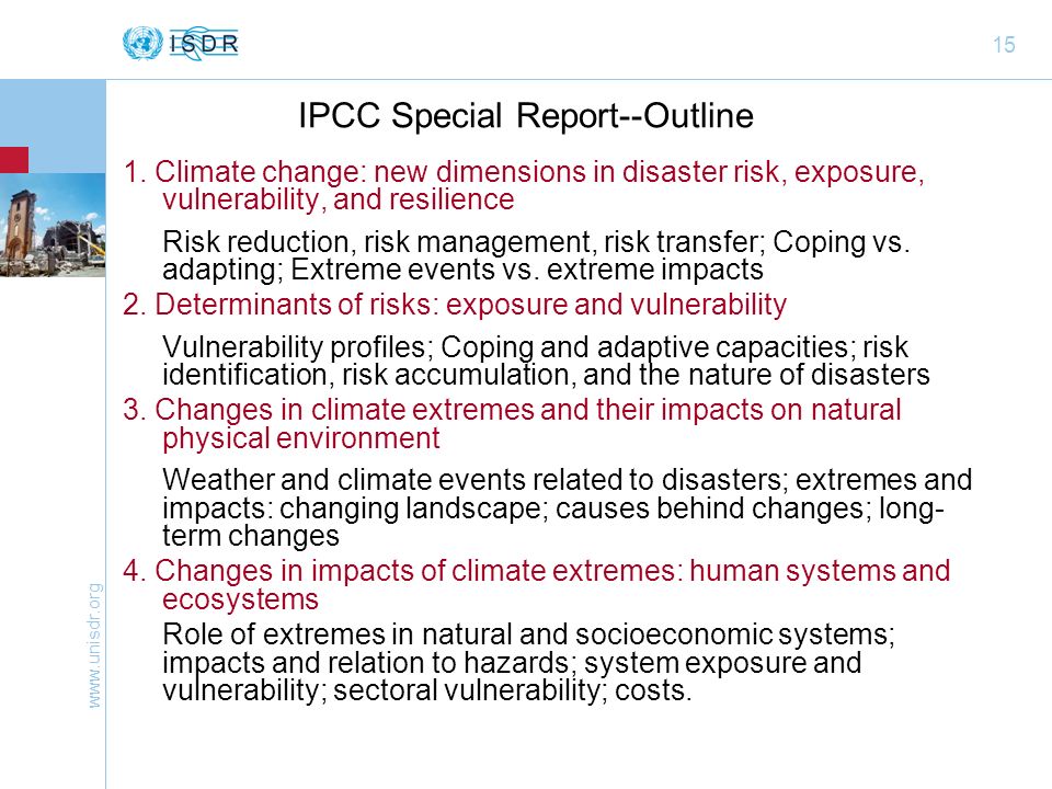 15 IPCC Special Report--Outline 1.