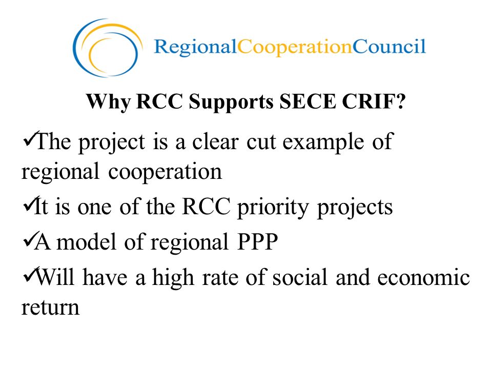 Why RCC Supports SECE CRIF.