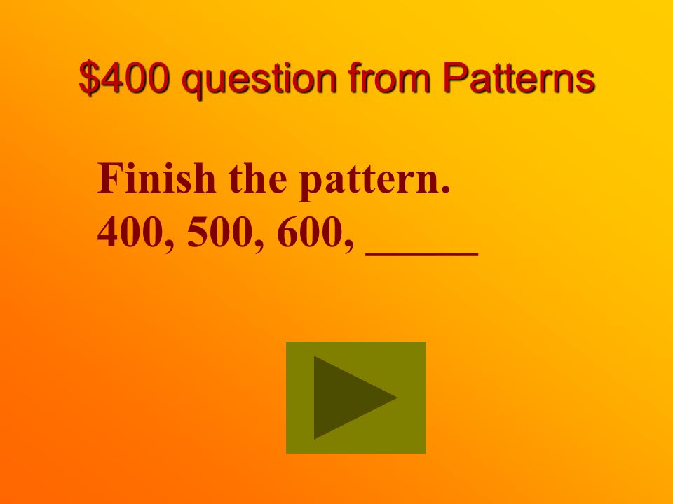 $300 answer from Patterns 45