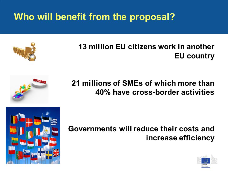Who will benefit from the proposal.