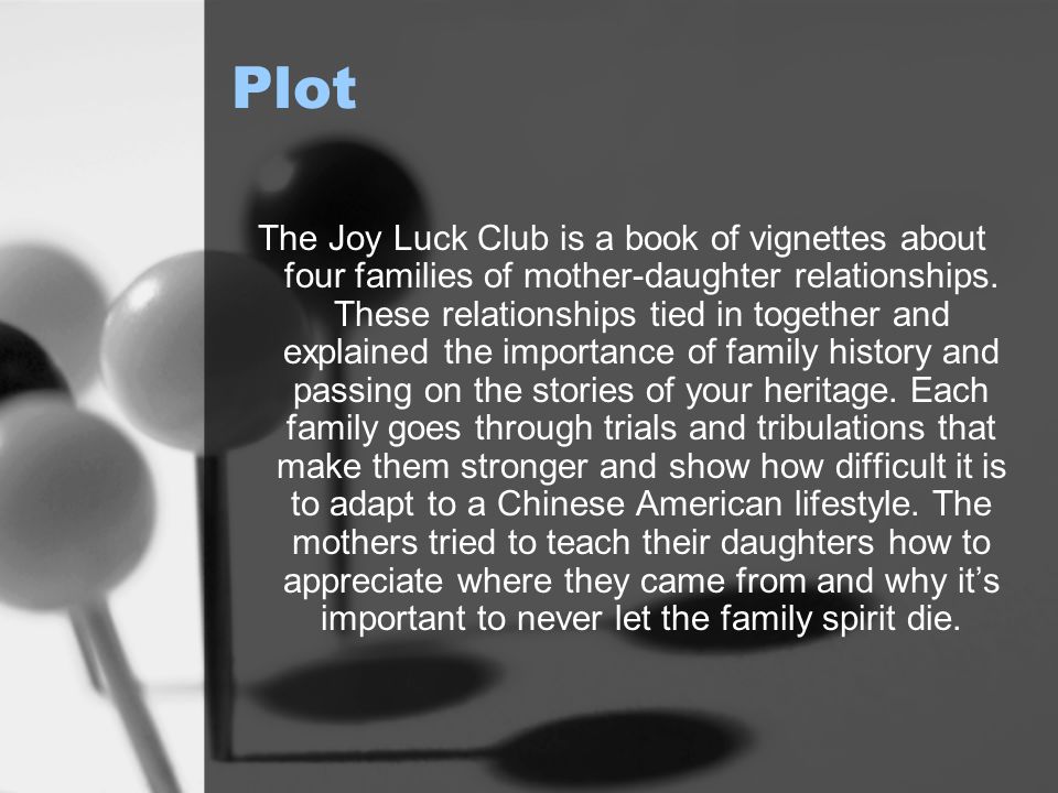 The joy luck club research paper topics