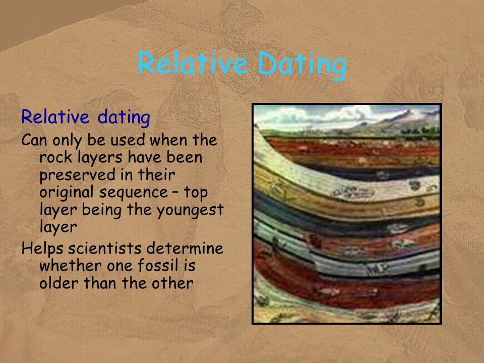 What does relative dating help determine