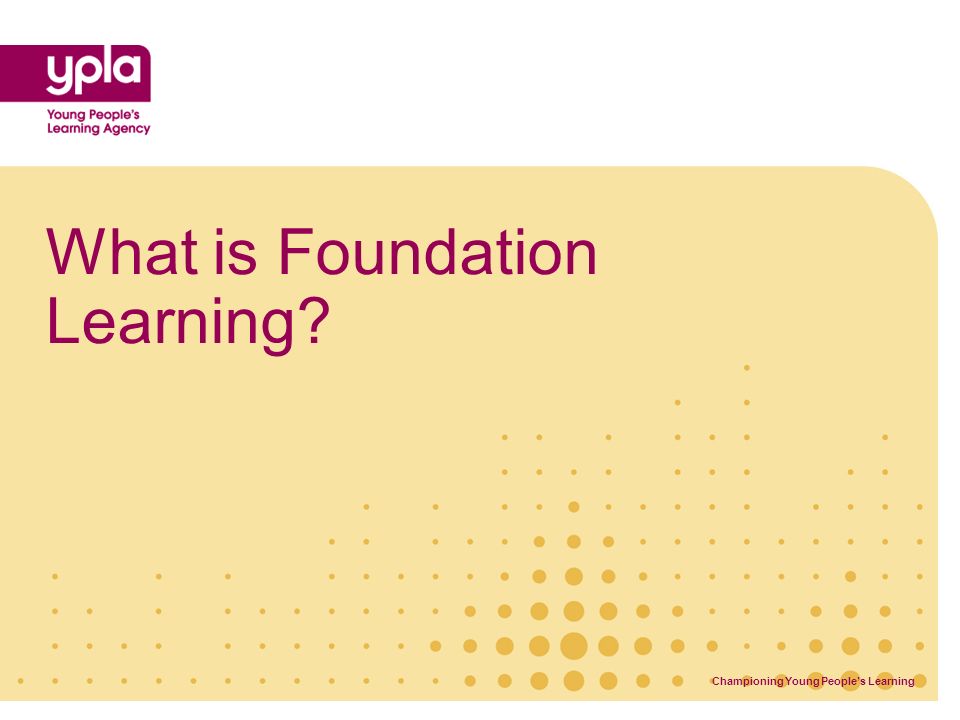 What is Foundation Learning Championing Young Peoples Learning
