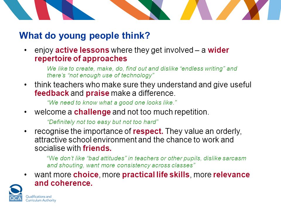 What do young people think.