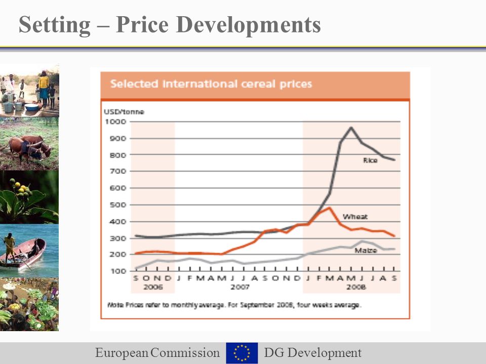 European Commission DG Development Setting – Price Developments