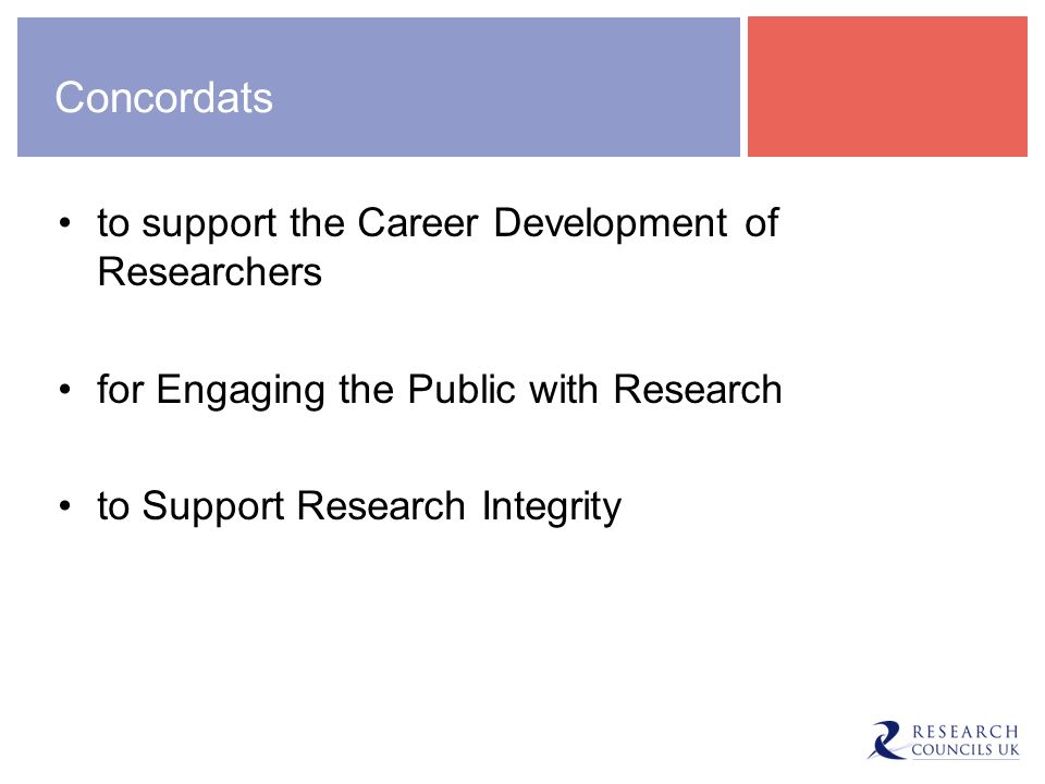 Concordats to support the Career Development of Researchers for Engaging the Public with Research to Support Research Integrity