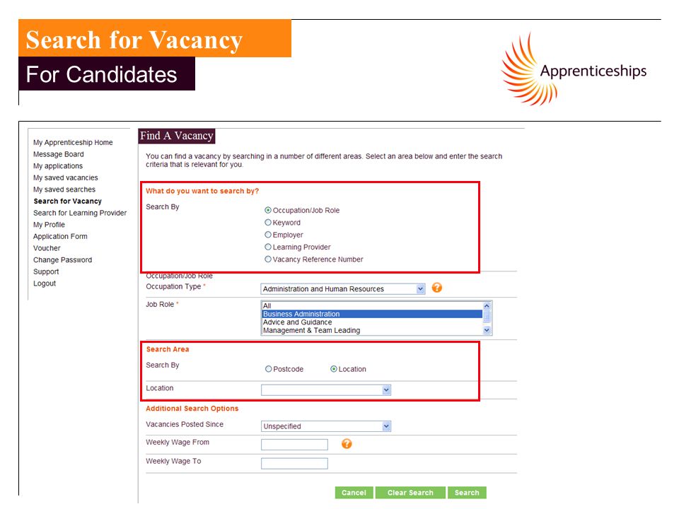 12 Search for Vacancy For Candidates