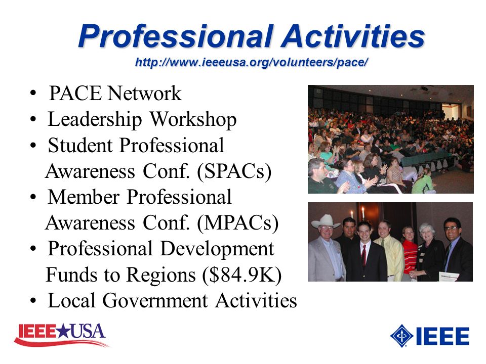 Professional Activities   PACE Network Leadership Workshop Student Professional Awareness Conf.