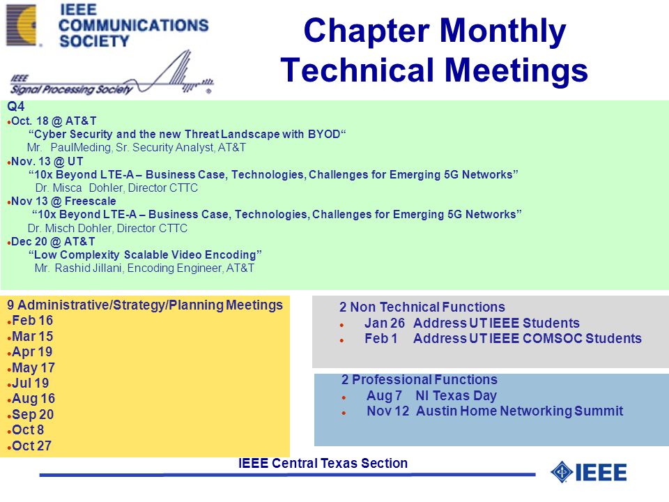 IEEE Central Texas Section Q4 l Oct.
