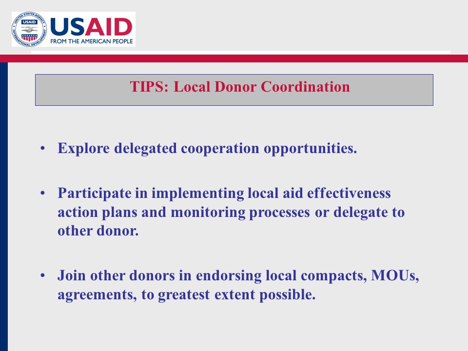 Explore delegated cooperation opportunities.