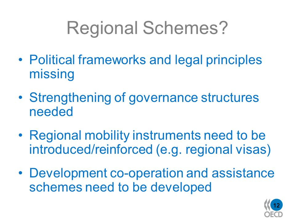 12 Regional Schemes.