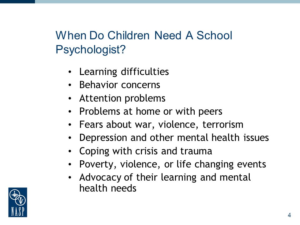 4 When Do Children Need A School Psychologist.