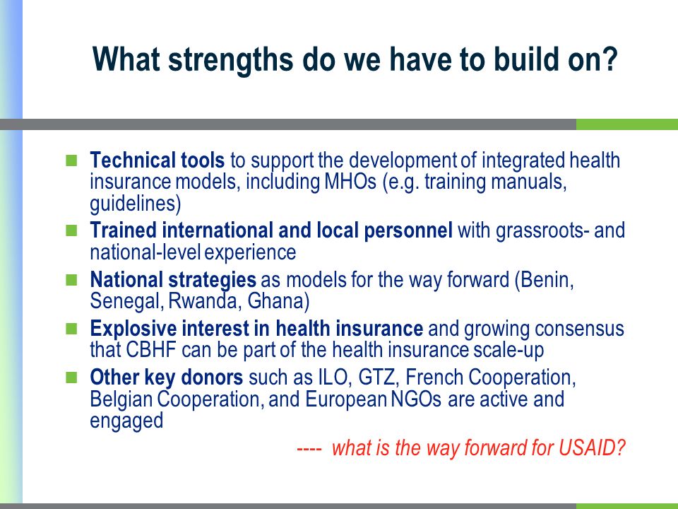 Technical tools to support the development of integrated health insurance models, including MHOs (e.g.