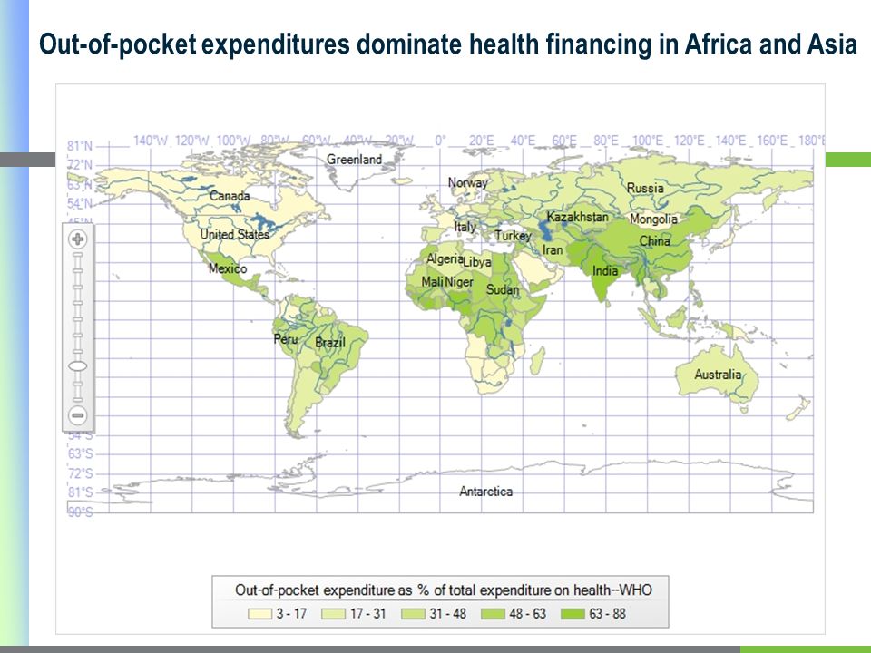 Out-of-pocket expenditures dominate health financing in Africa and Asia