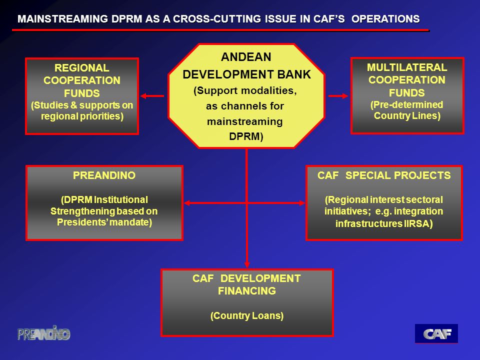 MULTILATERAL COOPERATION FUNDS (Pre-determined Country Lines) CAF SPECIAL PROJECTS (Regional interest sectoral initiatives; e.g.