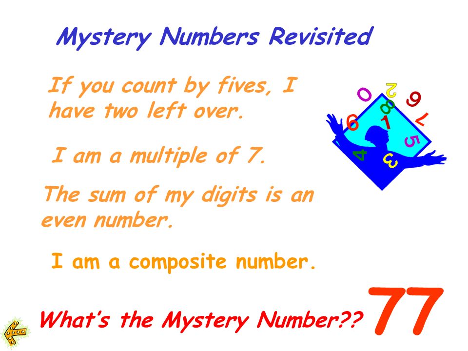 Mystery Numbers Revisited If you count by fives, I have two left over.