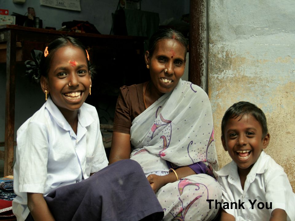 Supporting community action on AIDS in developing countries Supporting community action on AIDS in India Thank You