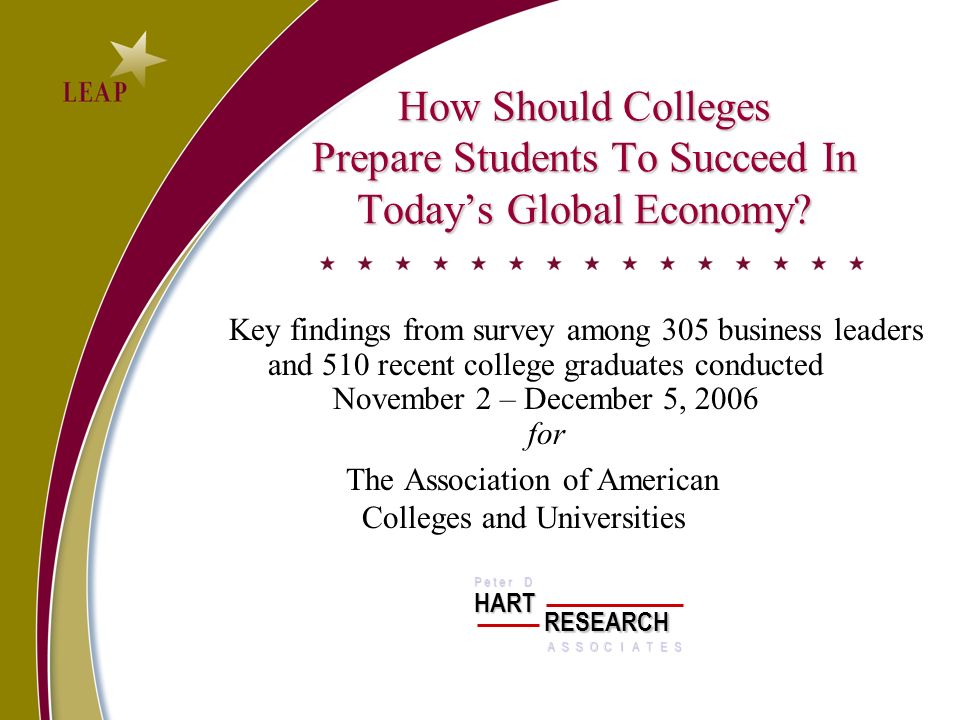 How Should Colleges Prepare Students To Succeed In Todays Global Economy.
