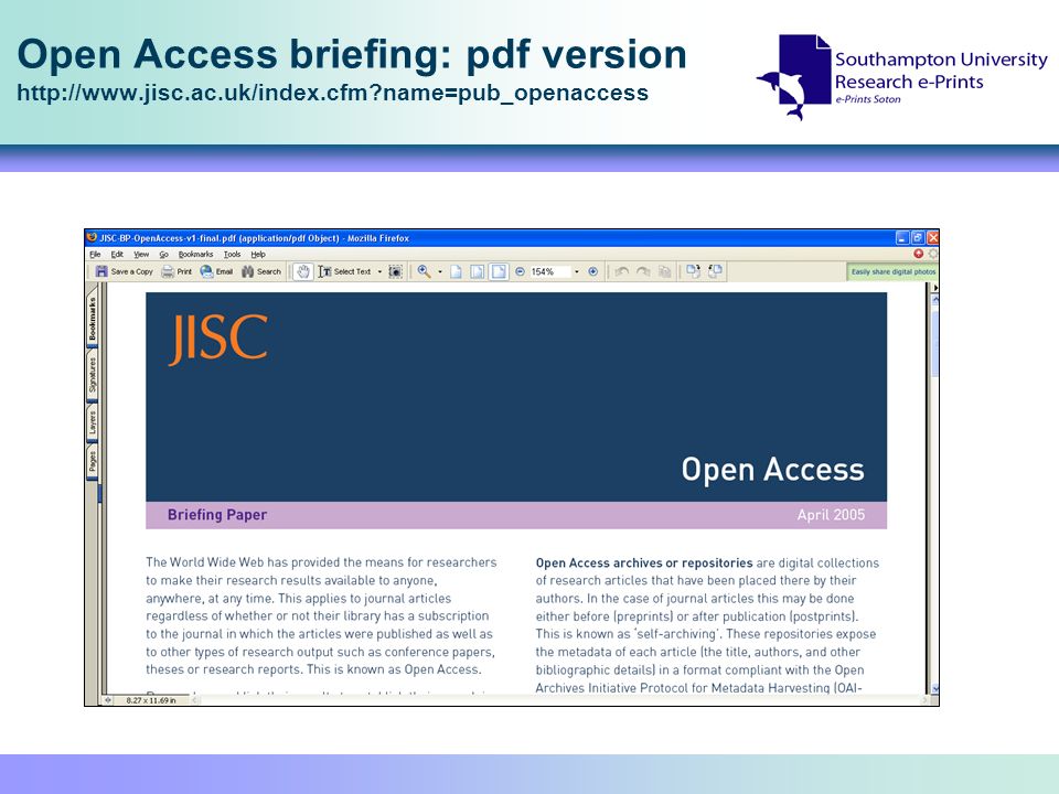 Open Access briefing: pdf version   name=pub_openaccess
