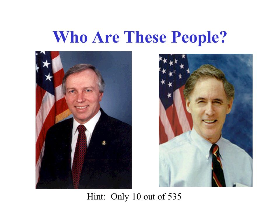 Who Are These People Hint: Only 10 out of 535