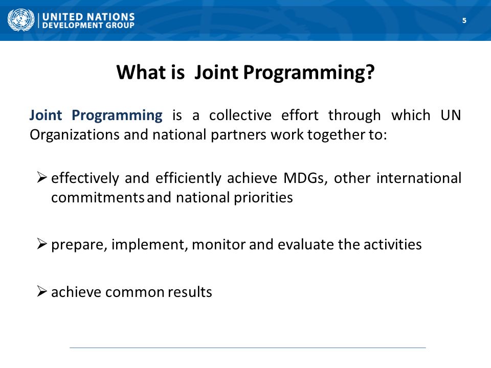 What is Joint Programming.