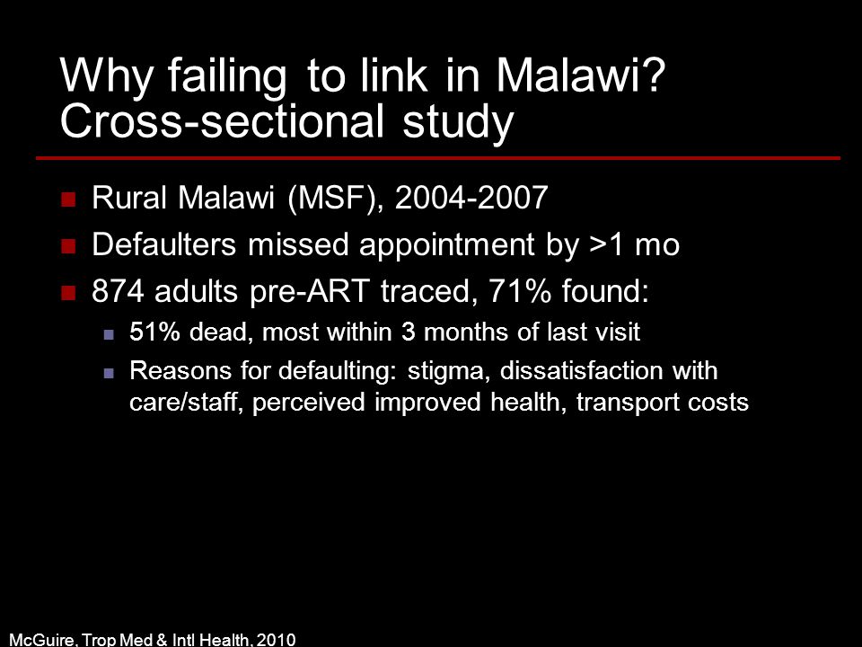 Why failing to link in Malawi.