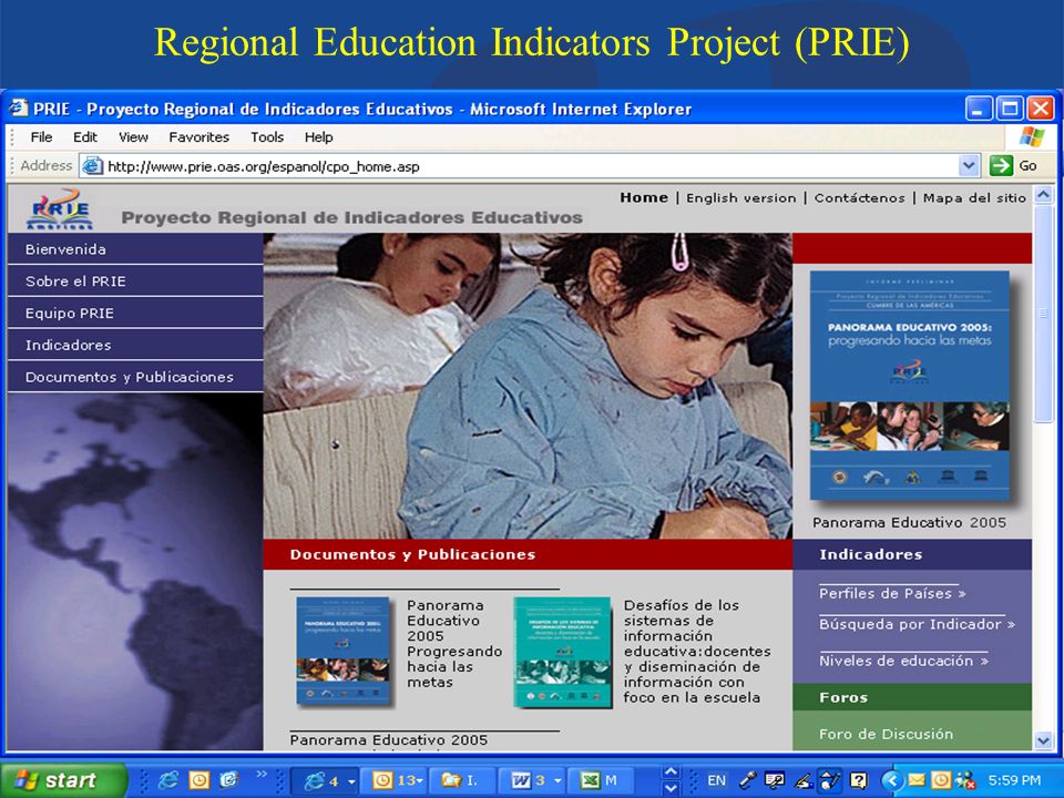 Department of Education and CultureOrganization of American States Regional Education Indicators Project (PRIE)