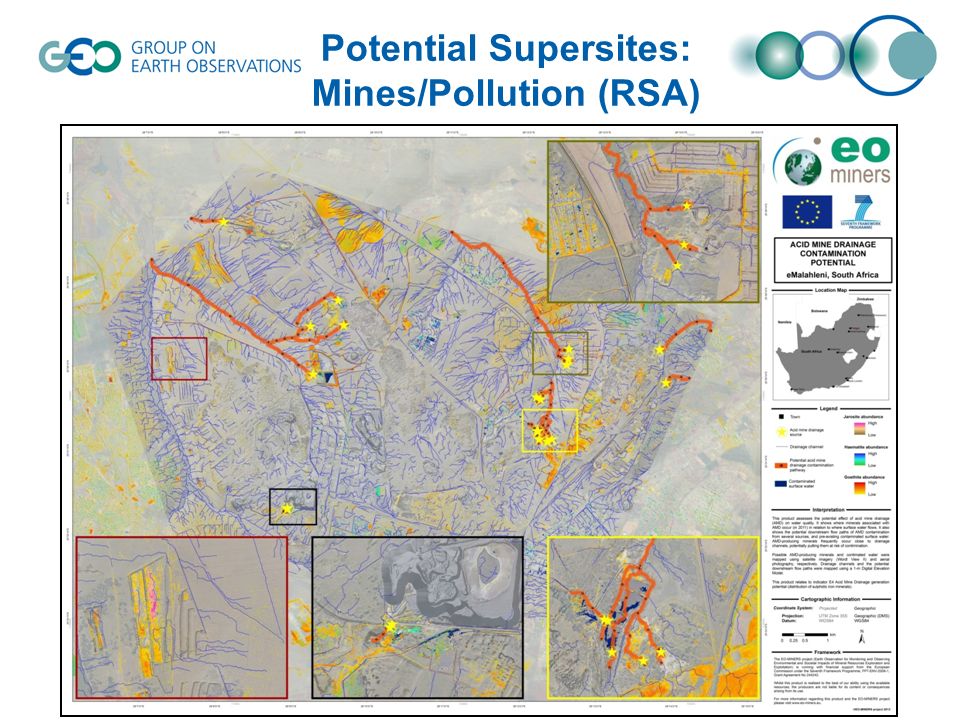 Potential Supersites: Mines/Pollution (RSA)