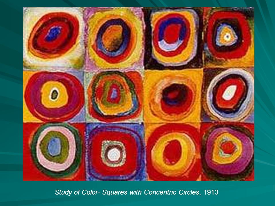 Study of Color- Squares with Concentric Circles, 1913