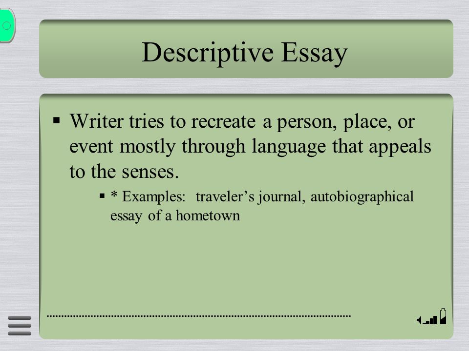 How to write a descriptive nonfiction essay
