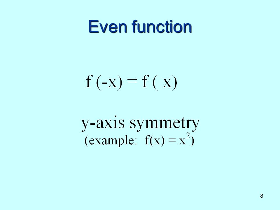 8 Even function