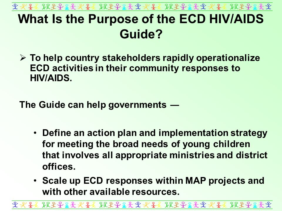 What Is the Purpose of the ECD HIV/AIDS Guide.