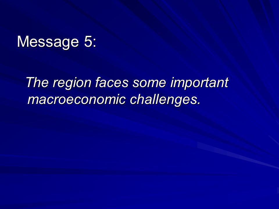 Message 5: The region faces some important macroeconomic challenges.