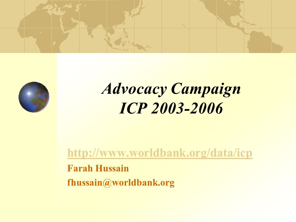 Advocacy Campaign ICP Farah Hussain
