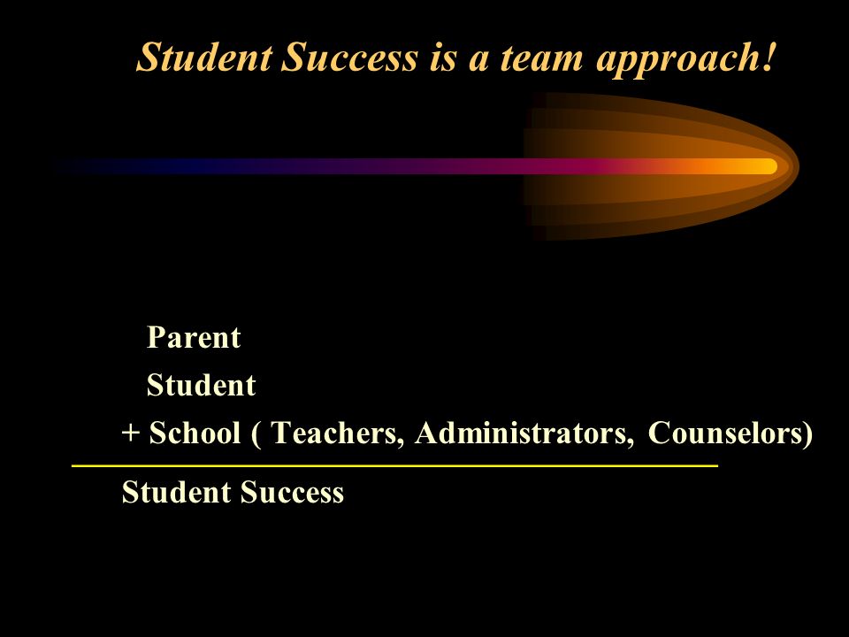 Student Success is a team approach.