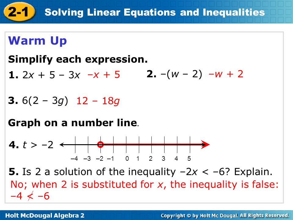 Solving Problems With Linear Equations
