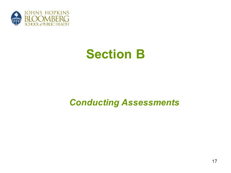 17 Section B Conducting Assessments