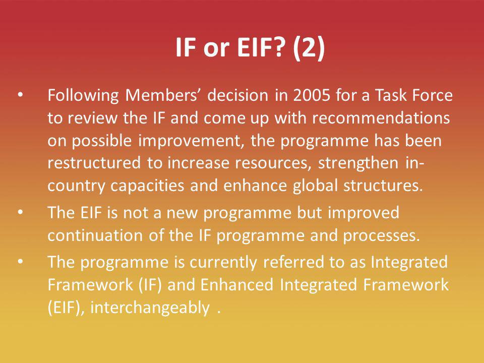 5 IF or EIF.