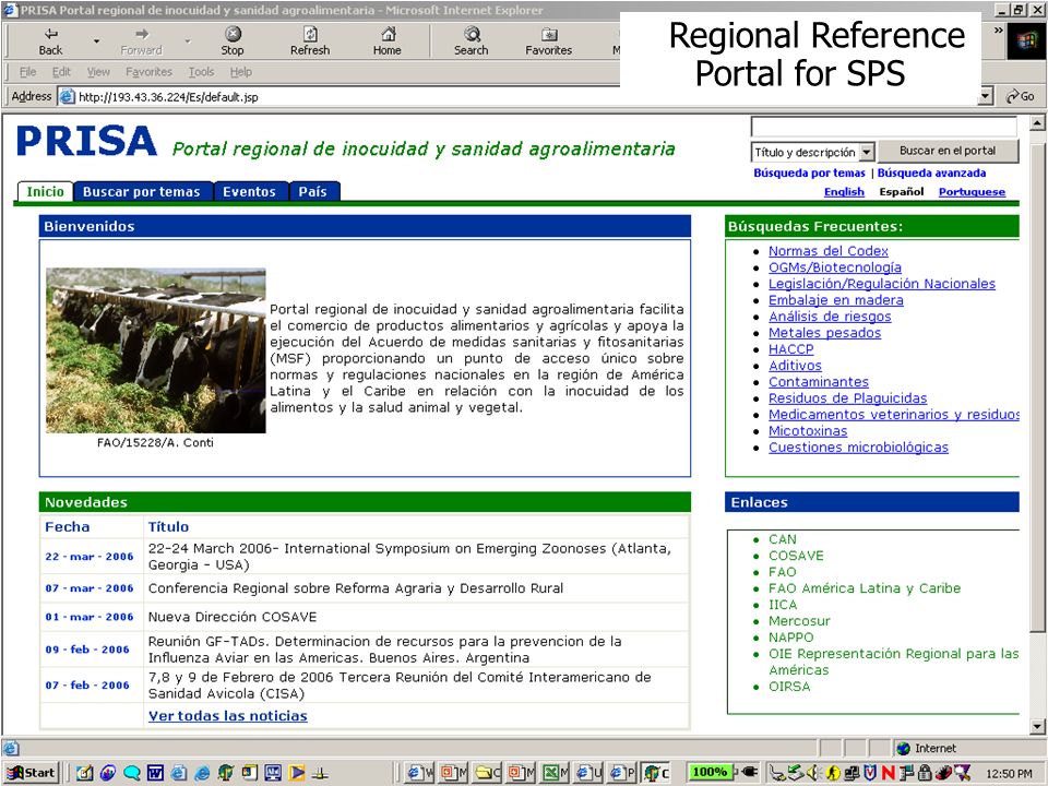 March 31, 2006 Regional Reference Portal for SPS