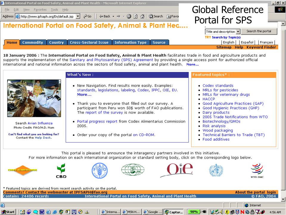 March 31, 2006 Global Reference Portal for SPS