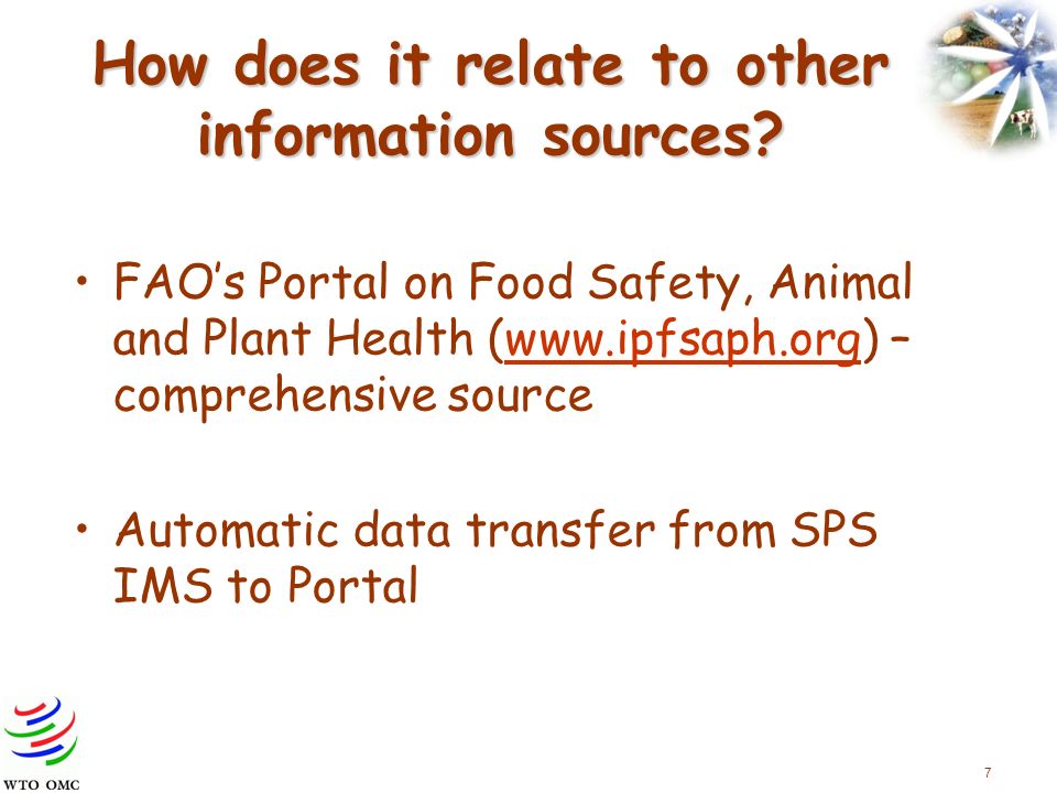7 How does it relate to other information sources.
