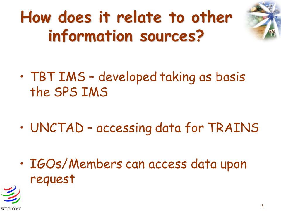 8 How does it relate to other information sources.