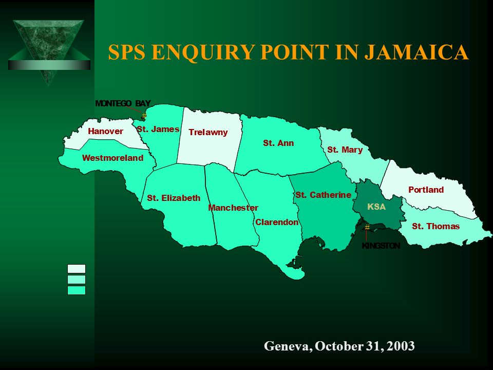 SPS ENQUIRY POINT IN JAMAICA Geneva, October 31, 2003