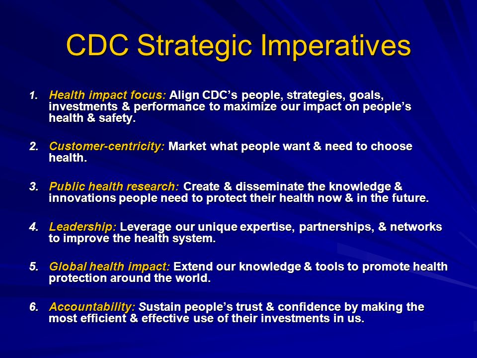 CDC Strategic Imperatives 1.