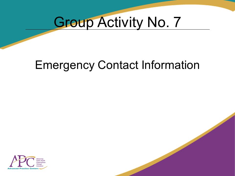 Group Activity No. 7 Emergency Contact Information