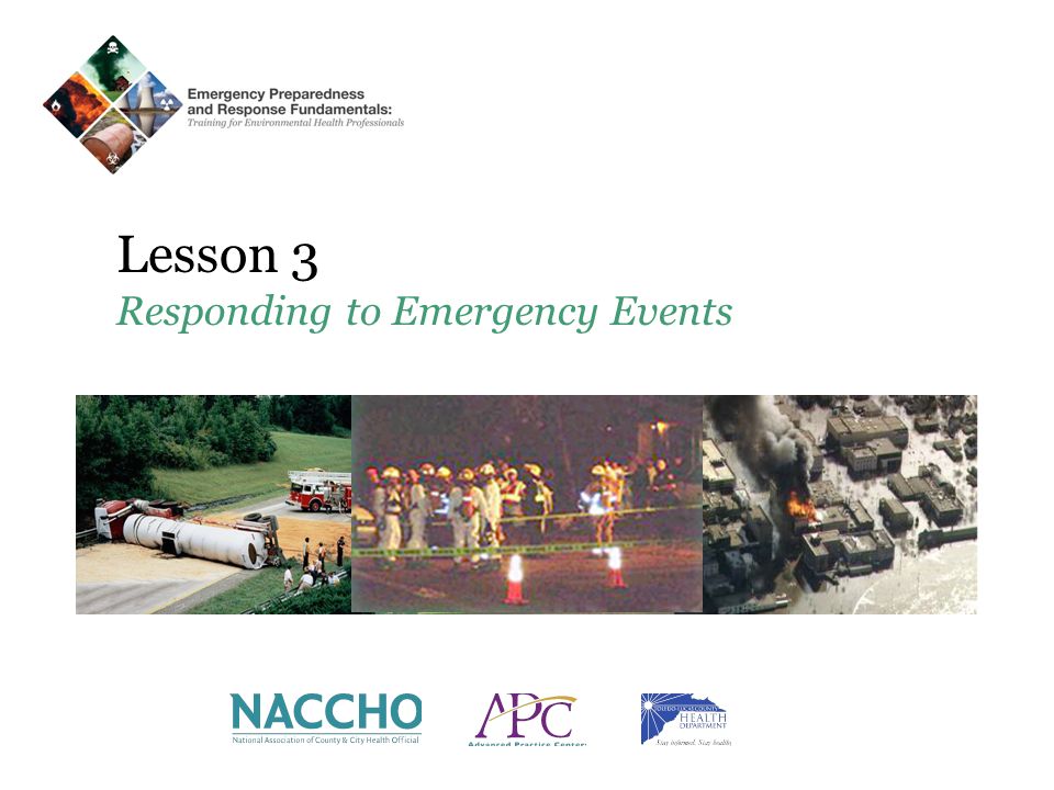 Lesson 3 Responding to Emergency Events