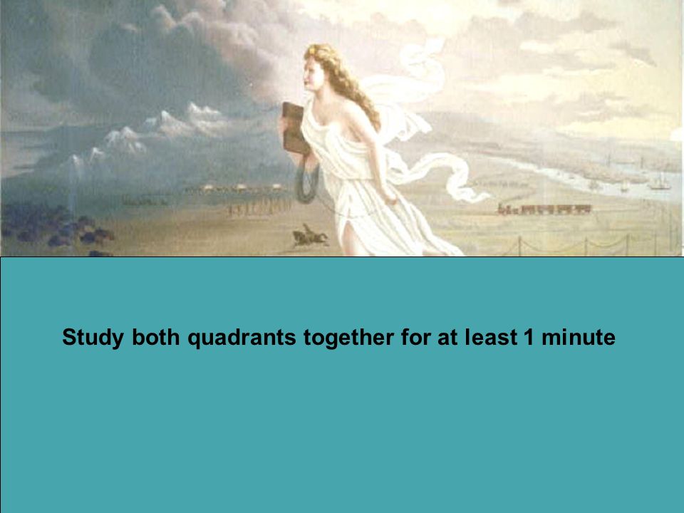 Study both quadrants together for at least 1 minute