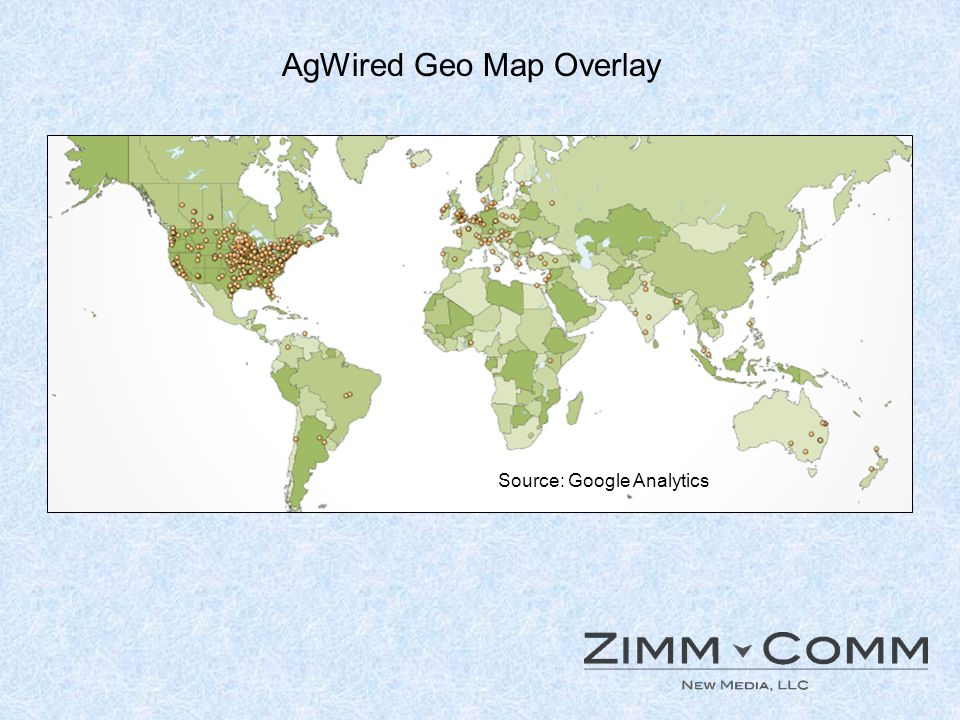 AgWired Geo Map Overlay Source: Google Analytics