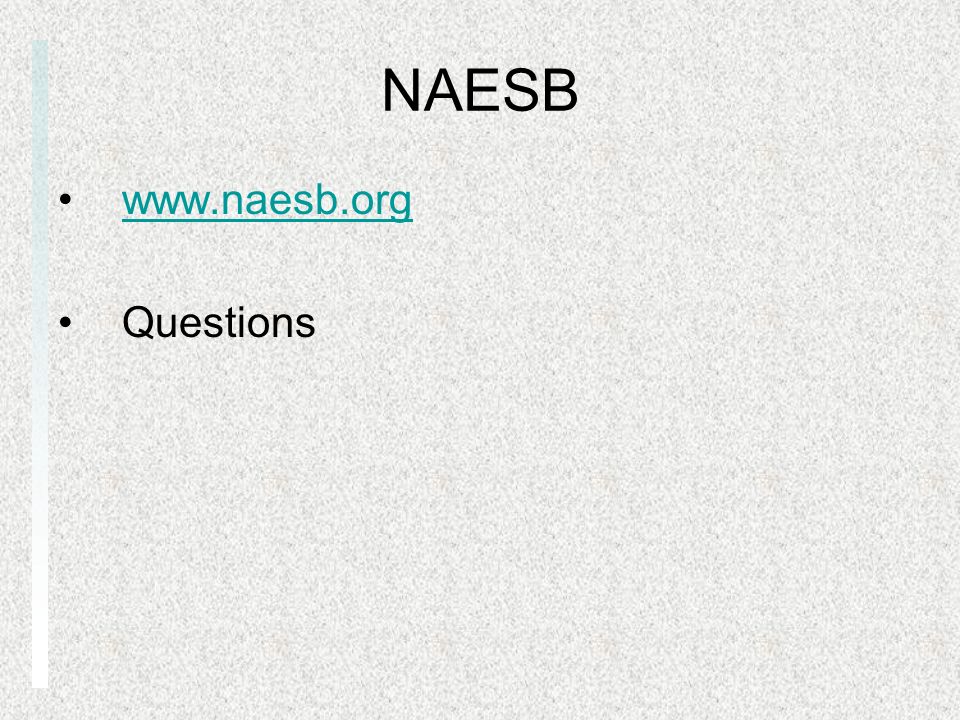 NAESB   Questions